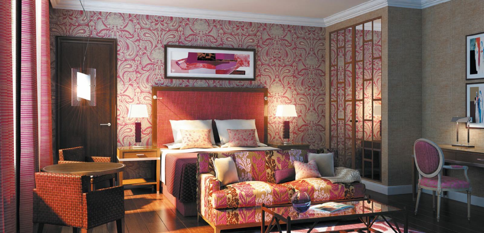 Отель The Roseate Ридинг Экстерьер фото Wallpaper in a bedroom